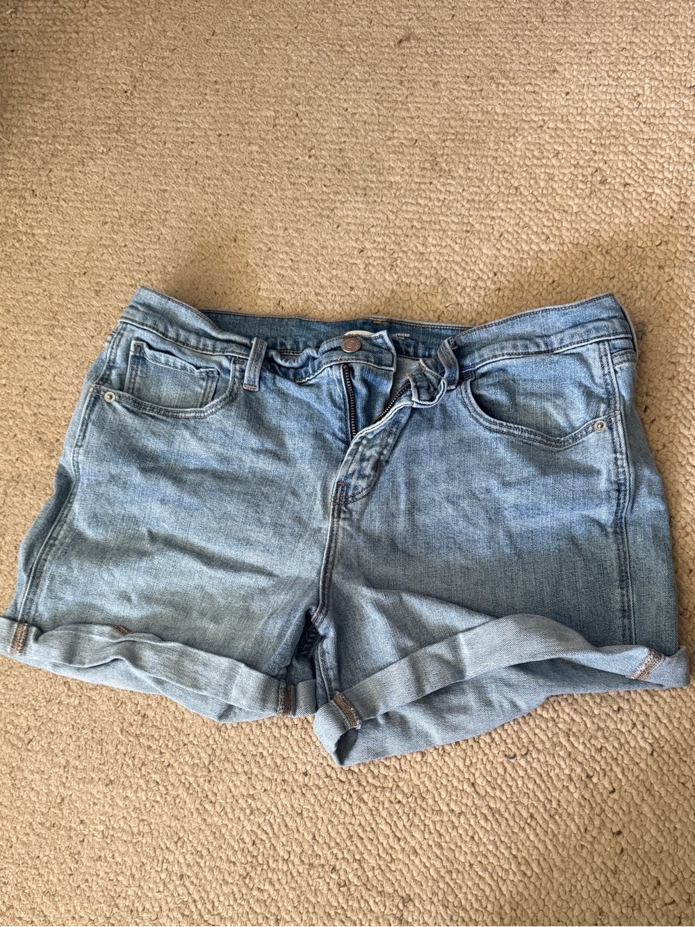Old Navy Light Blue Denim Boyfriend MidRise Shorts